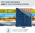 KingCamp Sleeping Bag for Adults, Cold Weather & Warm XL Big and Tall Flannel - Image 5