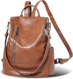 Women Backpack Purse PU Leather Anti-theft Casual Shoulder Bag Fashion Ladies by Unknown