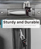 Fosmon TSA Accepted Luggage Locks, Open Alert Indicator 3 Digit Combination - Image 4