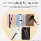 Vanity Accessories - Heat Resistant Mat – Silicone Flat Iron & Curling Iron Holder, Non-Slip Vanity Mat & Hot Tool Mat for Home, Salon, or Travel Use