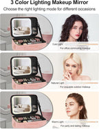Chomeiu Makeup Bag with LED Mirror, Travel Cosmetic Train Case - Image 4