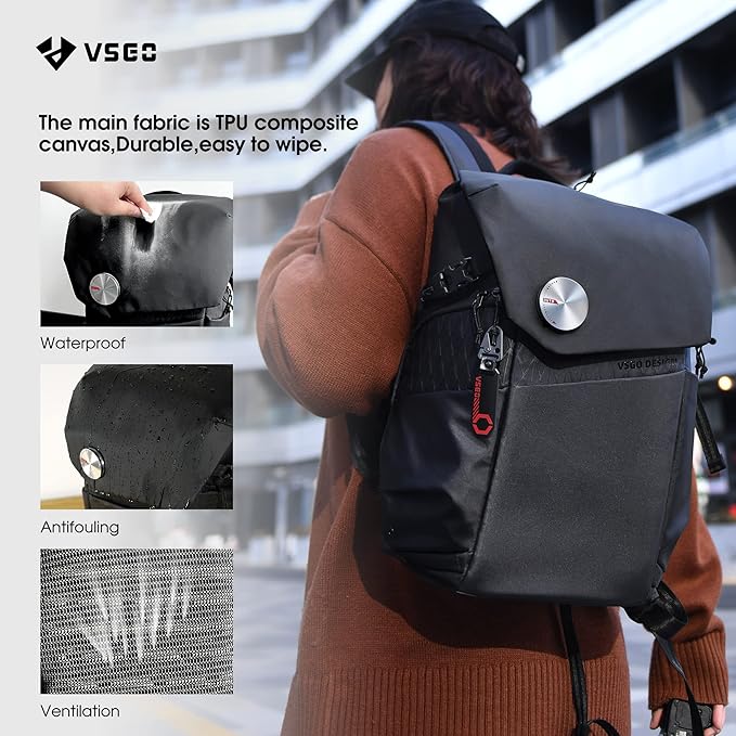 VSGO Black Snipe Camera Backpack 16L – Lightweight 1.1kg Professional DSLR/SLR - Image 4