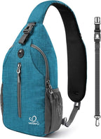 WATERFLY Crossbody Sling Backpack Sling Bag Travel Hiking Chest Bag Daypack by Waterfly
