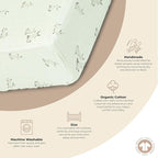 Crane Baby 100% Organic Cotton Gender Neutral Animal Nursery Bedding, Fitted - Image 2