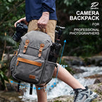 Padwa Lifestyle Gray Camera Backpack - Image 6
