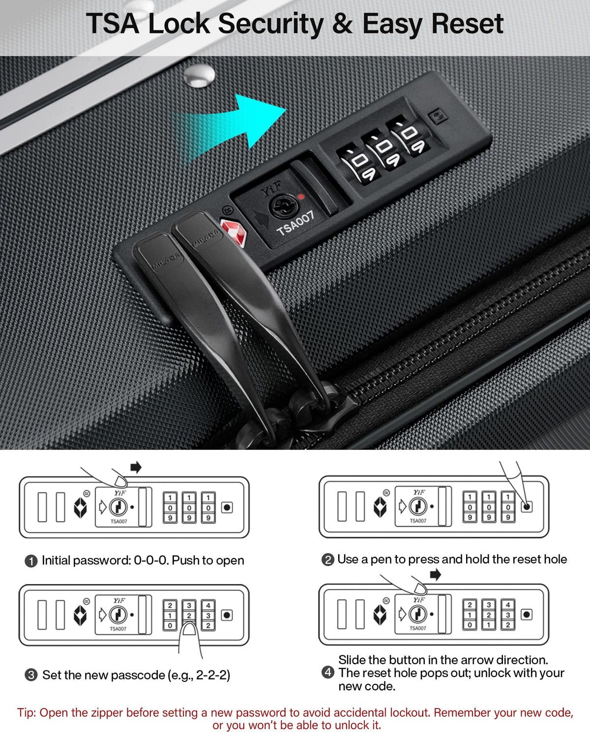 Wide Handle Luggage with Front Pocket Hardshell Aluminium Check In Suitcase with Wheels Medium 24 Inch Front Opening Checked Luggage with Spinner Wheels TSA Lock Airline Approved Luggage (Checked Medium 24 Inch / Black)