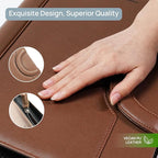 POPRUN Portfolio Binder with Zipper, Leather Padfolio Document Organizer with - Image 6