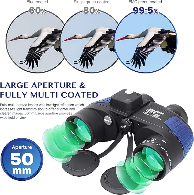 AOMEKIE 7X50 Marine Waterproof Binoculars - Image 2
