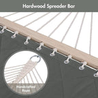 ANOW 2 Person Hammock with Spreader Bars and Detachable Pillow, Quilted Hammock - Image 7