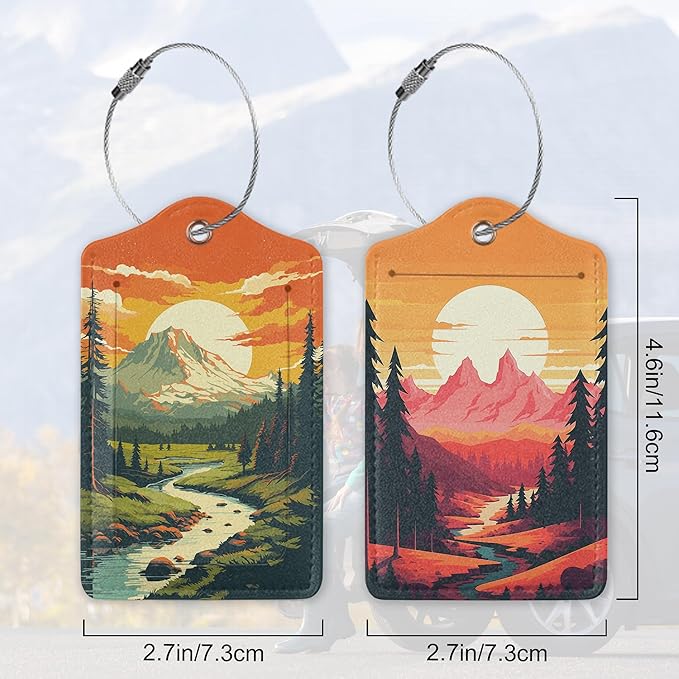 Vintage Mountain 2 Pack Luggage Tag - Image 2
