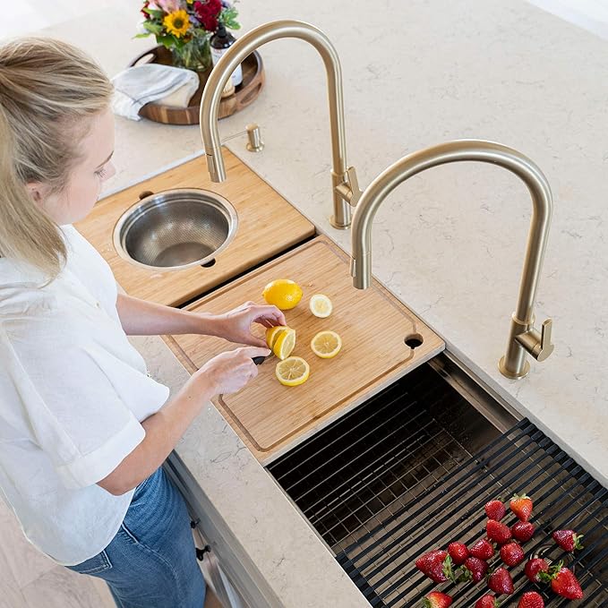 KRAUS Kore 57-inch Undermount Workstation 16 Gauge Single Bowl Stainless Steel - Image 15
