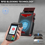 Wallet for Men Wallet with Slim Pop Up Card Holder 9-13 Cards, Bifold - Image 3
