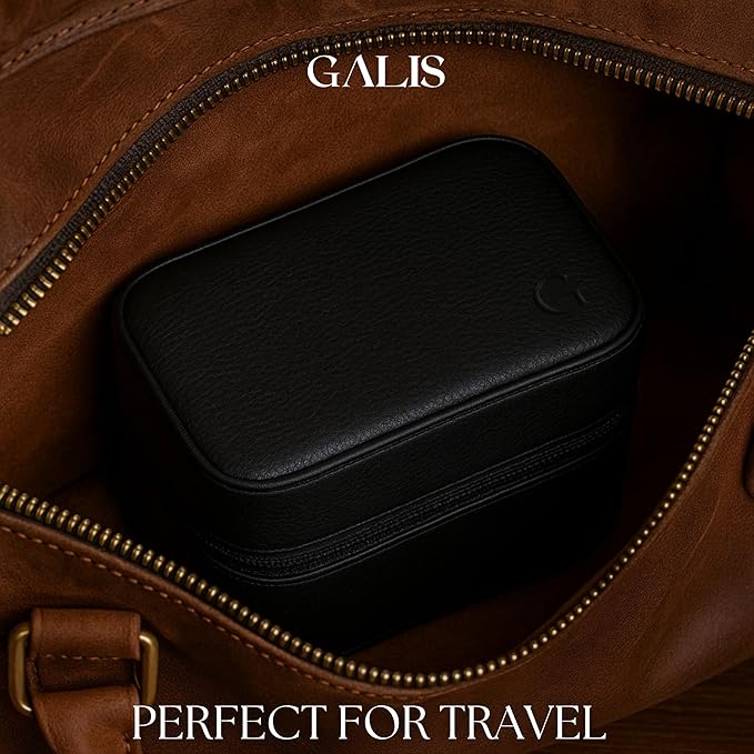 Galis Luxury Watch Case for Men High End Portable 2-Slot Watch Holder and Watch - Image 6