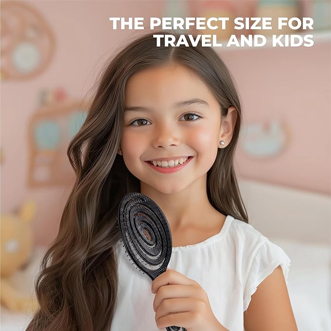 Ninabella Spiral Hairbrush - Detangle Hair Brush - For Brushing Wet or Blow Dry Hair - Detangler Vent Brush