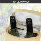opux 2 Bottle Wine Carrier Tote, Insulated Leakproof Wine Cooler Bag, Wine - Image 5