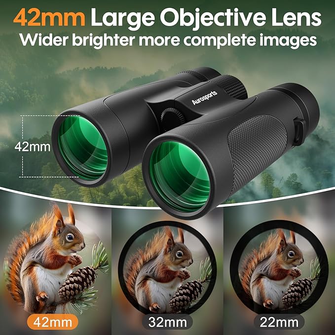 12x42 Binoculars for Adults High Powered: Waterproof HD Bird Binoculars - Image 5