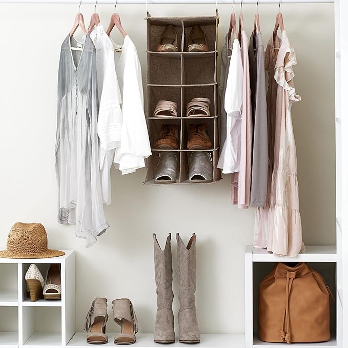 Household Essentials 10 Pocket Hanging Shoe Closet Organizer - Image 2