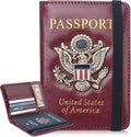 Passport Holder for Travel Women Men, Passport Wallet RFID Blocking US Passport by Coowayze