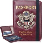 Passport Holder for Travel Women Men, Passport Wallet RFID Blocking US Passport by Coowayze