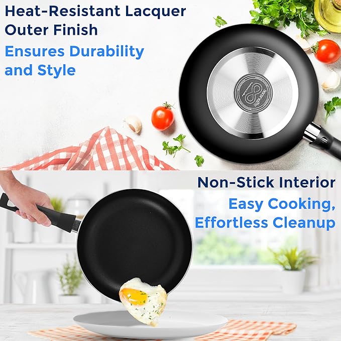 SereneLife 6-Piece Pots and Pans Set – Nonstick Cookware, Heat-Resistant - Image 4