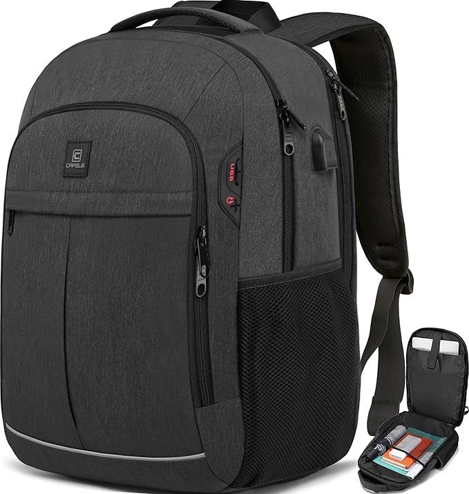 17.3 Inch Laptop Backpack, School Backpack, Large TSA Travel Carry on Backpack by Cafelezx