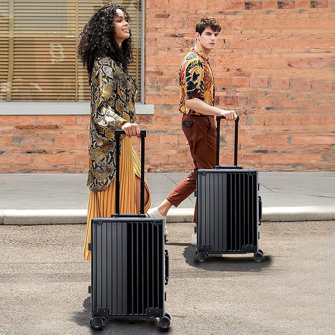YYW Aluminum Carry-On Luggage Airline Approved Lightweight Suitcase - Image 8