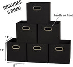 Household Essentials 80-1 Foldable Fabric Storage Bins | Set of 6 Cubby Cubes - Image 2