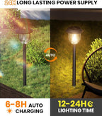 AOSEA LED Solar Lights for Outside, Bright 6 Pack Solar Lights Outdoor IP65 - Image 7