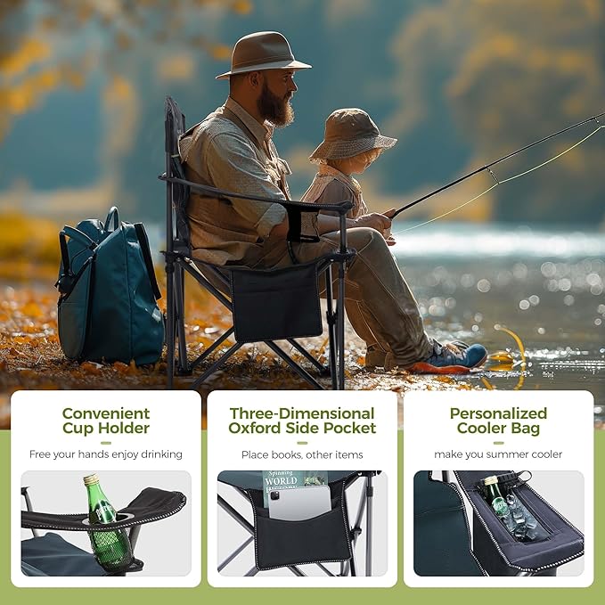 ALPHA CAMP Oversized Camping Chair Heavy Duty Lawn Chair - Image 9