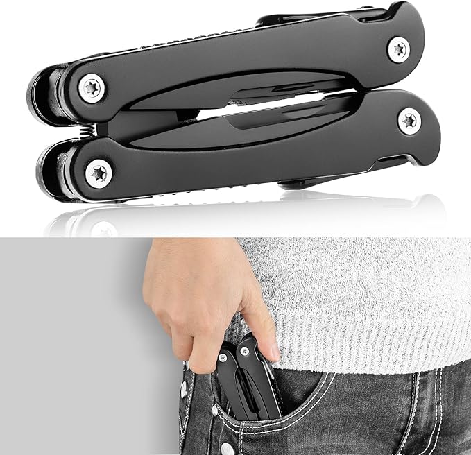 14 IN 1 Multitool Pliers with Pocket Clip, Portable Multi Tool, Pocket Knife - Image 6