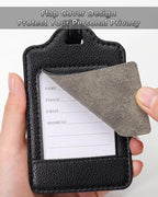 Teskyer Luggage Tags, 3 Pack Premium PU Leather Luggage Tags - Image 4