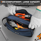 Small Tool Bag 2 Pack, Zipper Tool Pouch Two Compartments, 10 12 inch Utility - Image 3