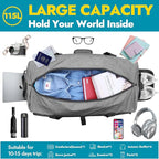 Canway 115L Travel Duffel Bag, Foldable Weekender Bag - Image 3