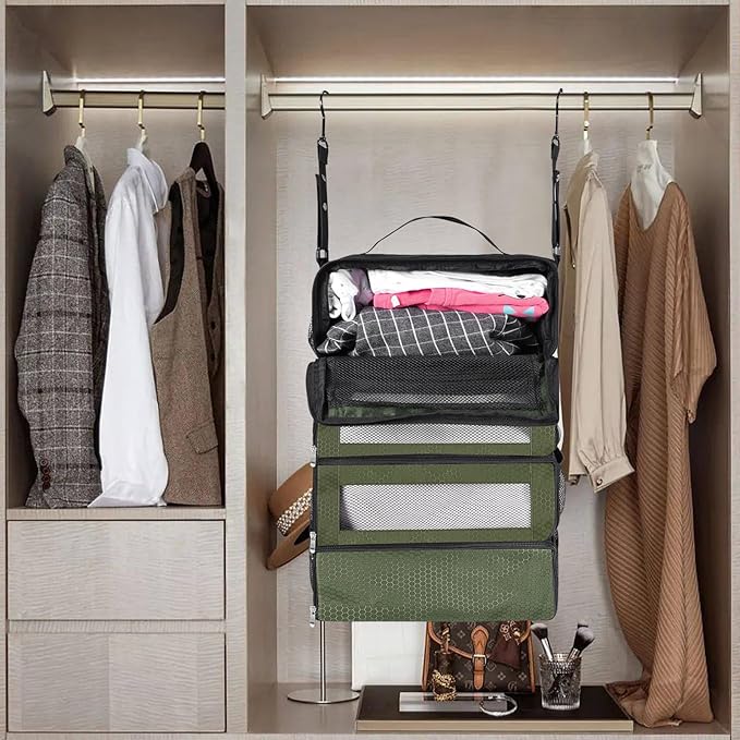 Suitcase Organizer, Travel Luggage Organizer Portable Hanging Travel Shelves - Image 7