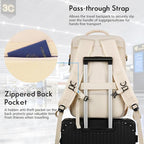 MOMUVO Large Travel Backpack Women, Flight Approved Carry On Backpack, Water - Image 5