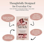 Kitsch Velvet Heatless Curling Set - Heatless Curls Overnight - Comfortable No Heat Hair Curlers With Two Velvet Scrunchies to Sleep In for Frizz-Free & Non-Damage Styling - Terracotta