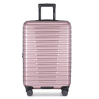 Boren Expandable Hardside Rugged Travel Luggage with 8 Spinner Wheels (Checked-Medium 26-Inch, No USB Port / Orchid)