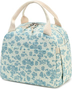 Bluboon Lunch Bag for Women Men Cute Corduroy Lunch Tote Bags Reusable - Image 9