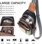 7L Sling Bag for Women Men Leather Small Sling Backpack Daypack Anti Theft - Image 3