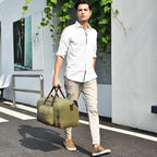 Litvyak Duffle Bag for Travel, 50L Canvas Travel Duffel Bags Overnight Weekend - Image 2