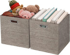 Foldable Storage Bins, 13×13 Storage Cubes Basket Containers by Posprica