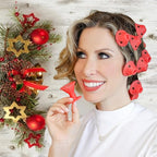 Spoolies Original Hair Curlers, Heatless Silicone Rollers with Mesh Bag Gift, Made in USA, 15 Jumbo Size (Rose Red)