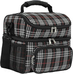 FlowFly Double Layer Cooler Insulated Lunch Bag Adult Lunch Box Large Tote Bag by FlowFly
