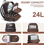 Shrrie Laptop Backpack for Women, Vegan Leather Backpack Work Computer - Image 3