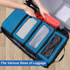 Suitcase Organizer, Travel Luggage Organizer Portable Hanging Travel Shelves - Image 2