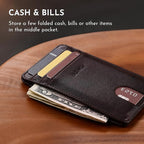 Buffway Mens Slim Wallet, Minimalist Thin Front Pocket Leather Credit Card - Image 5