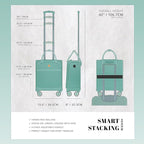 Verage 18x14x8in Spinner Underseat Carry-On Luggage -Airplane Personal Item Bag - Image 9