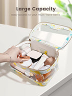 ROWNYEON Clear Makeup Case Toiletry Bag Multipurpose Travel Makeup Train Case - Image 5