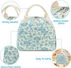 Bluboon Lunch Bag for Women Men Cute Corduroy Lunch Tote Bags Reusable - Image 2