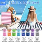 Sfee 2 in 1 Microfiber Oversized Beach Towel, Quick Dry Towel Travel Towel - Image 3
